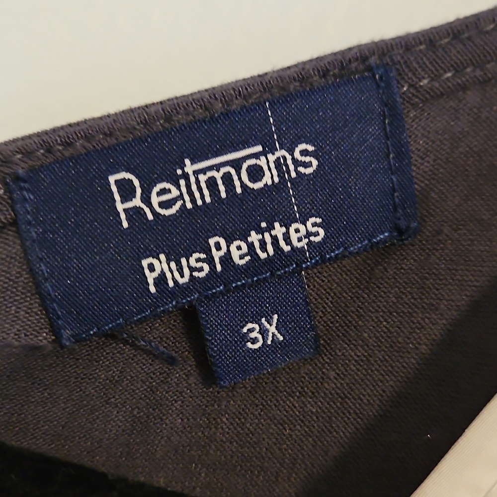Reitmans floral satin feel short sleeve shirt oversized womens 3X - Picture 3 of 6